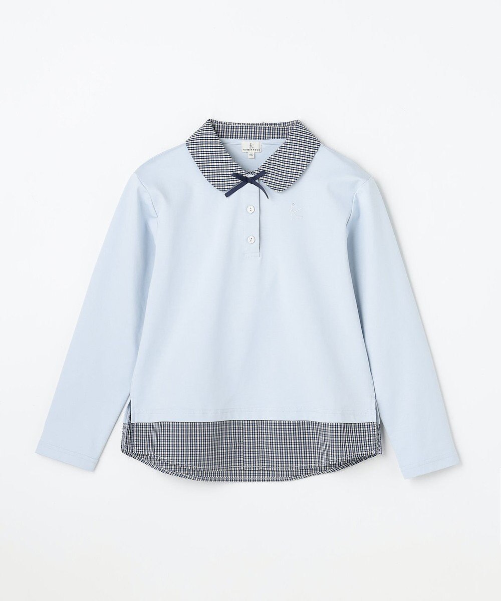 組曲 KIDS 【110-140㎝】 ミニチェック レイヤードトップス 