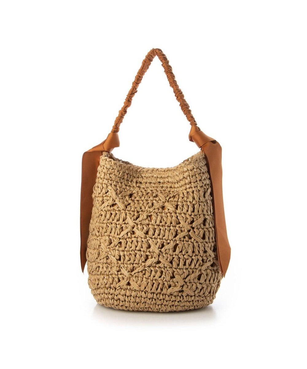 UNBILLION cachecache 下がりグログラン柄編みワンハンドルクロッシェトート 