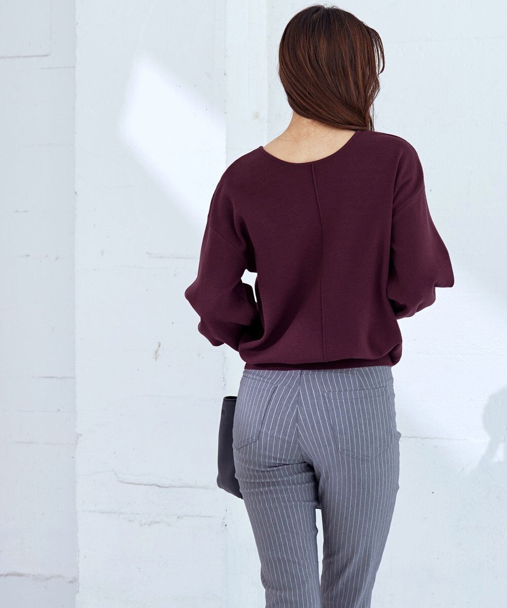 Tiaclasse 【洗える】2WAYパール釦ニットトップス 