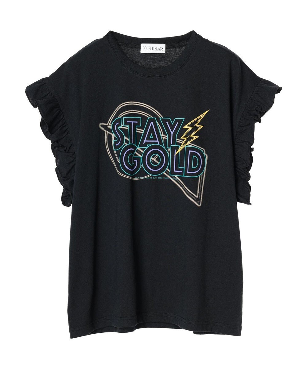 Green Parks ・ＤｏｕｂｌｅＦｌａｇｓ　フリルショルダープリントＴＥＥ 