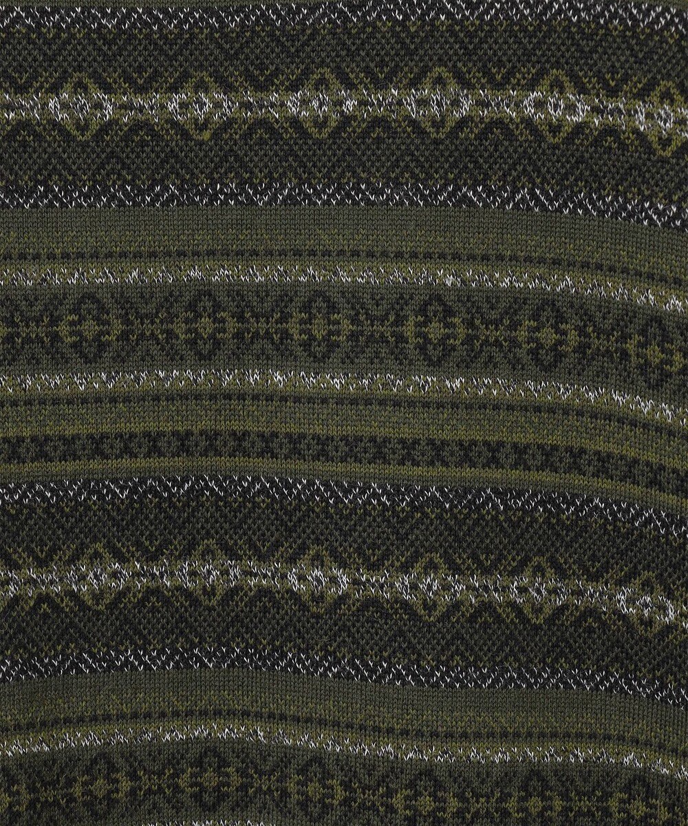 JOSEPH ABBOUD 【イタリア糸使用/洗える】フェアアエルクルーネック ニット 