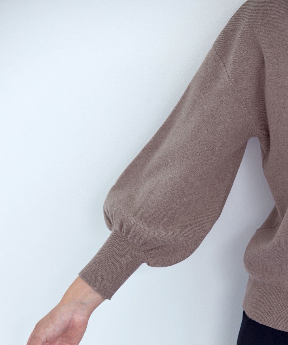 Tiaclasse 【洗える】2WAYパール釦ニットトップス 