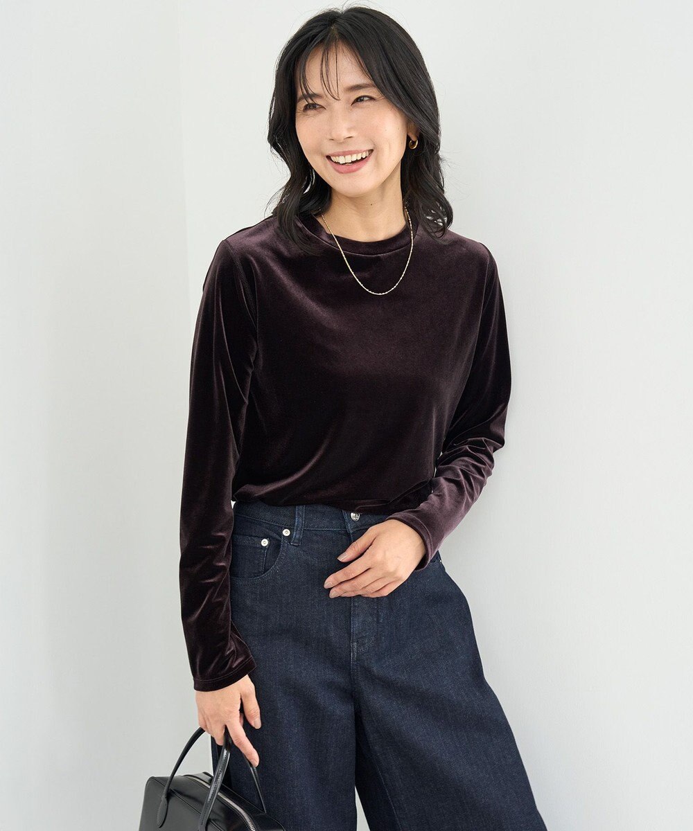 UNFILO ストレッチ ベロアロンT 