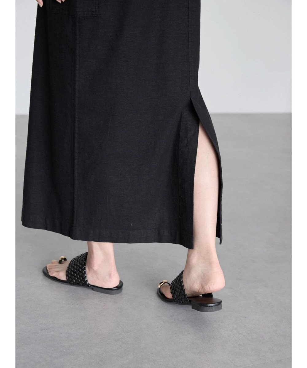 AMERICAN HOLIC リネンブレンドＩラインジャンバースカート 