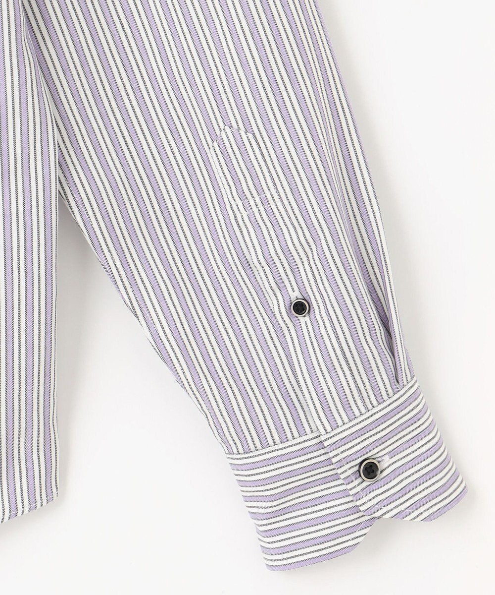 JOSEPH ABBOUD 【柔らか・光沢感】コットンビエラストライプ シャツ 