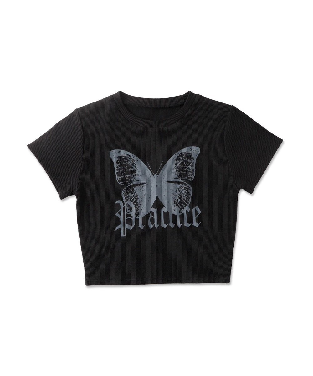 WEGO バタフライプリントリブT 