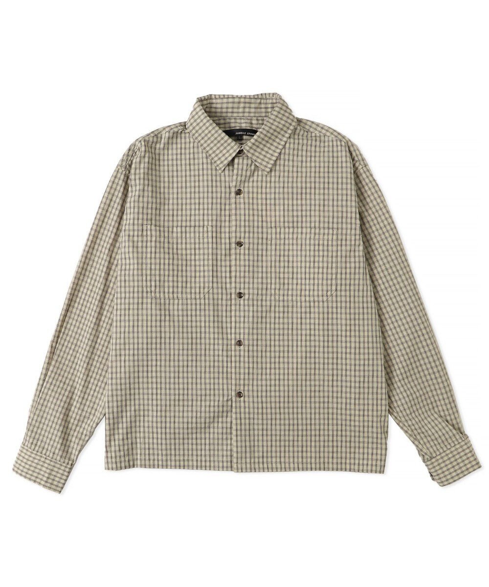 WEGO ミニマムチェックショートシャツ（LS） 