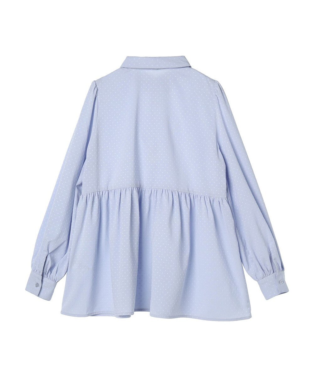 earth music&ecology リボン付き切り替えギャザーシャツチュニック 