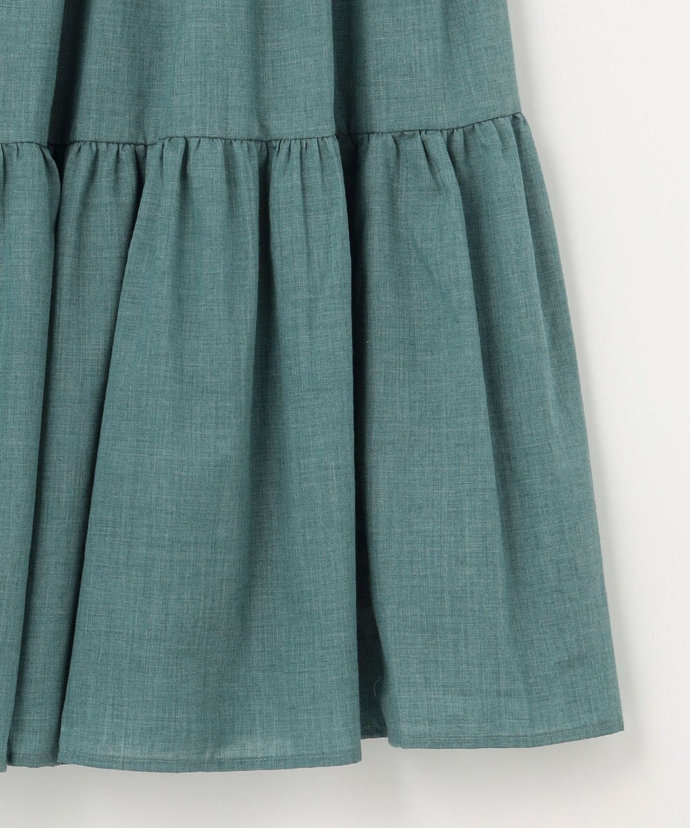 ANY 【ウエストゴム】シャンブレーライクティアード スカート 