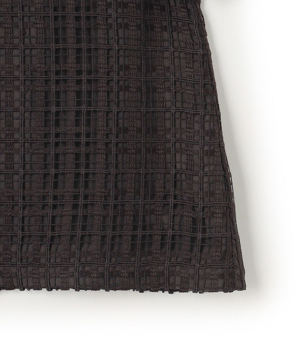 23区 【洗える】Broche チェック レース ブラウス 