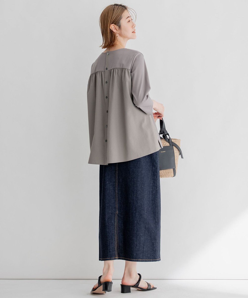 23区 【洗える】コットンツイルジャージー バックシャン カットソー 