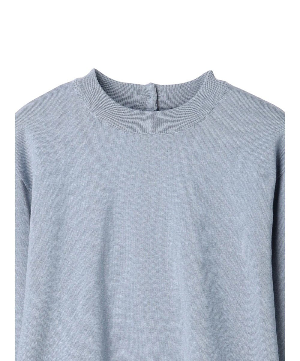 earth music&ecology バックボタンクルーネックニットプルオーバー 