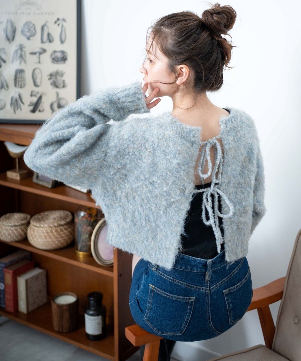 WEGO 2WAYブークレリボンカーデ 