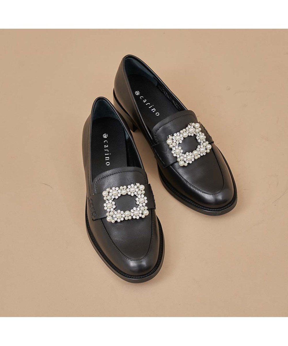 MODE ET JACOMO <carino>ビジューバックルローファー 