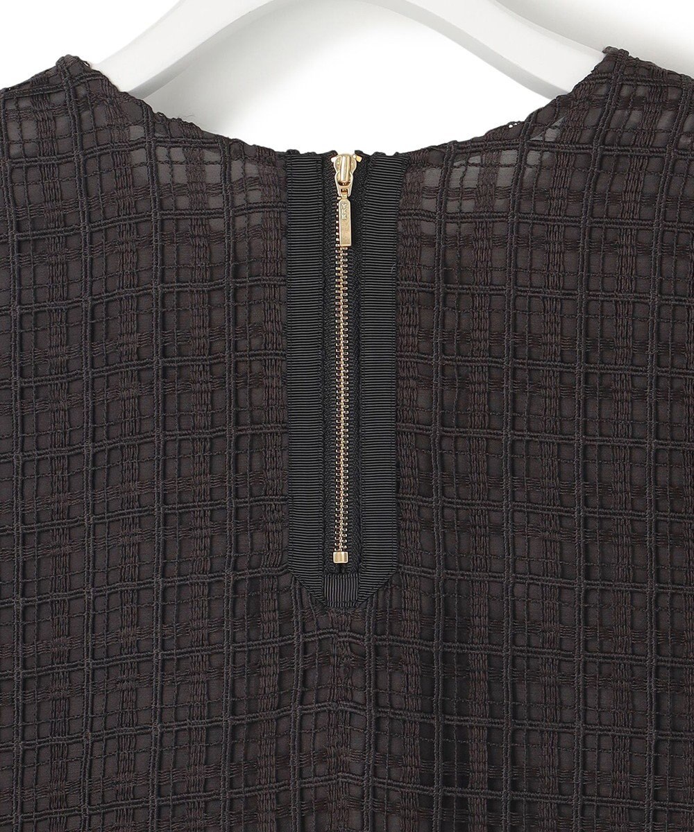 23区 【洗える】Broche チェック レース ブラウス 