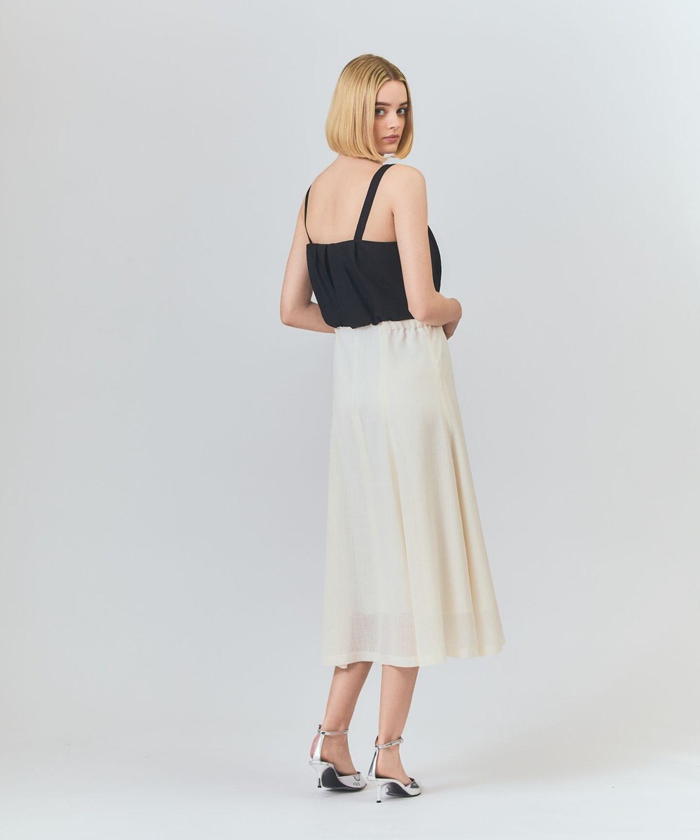 GRACE CONTINENTAL リネンライクバイカラーワンピース 