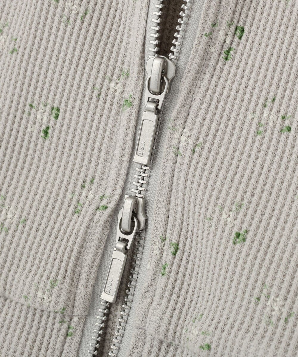 earth music&ecology 【予約】【綿100％】ダブルジップワッフルカーディガン 