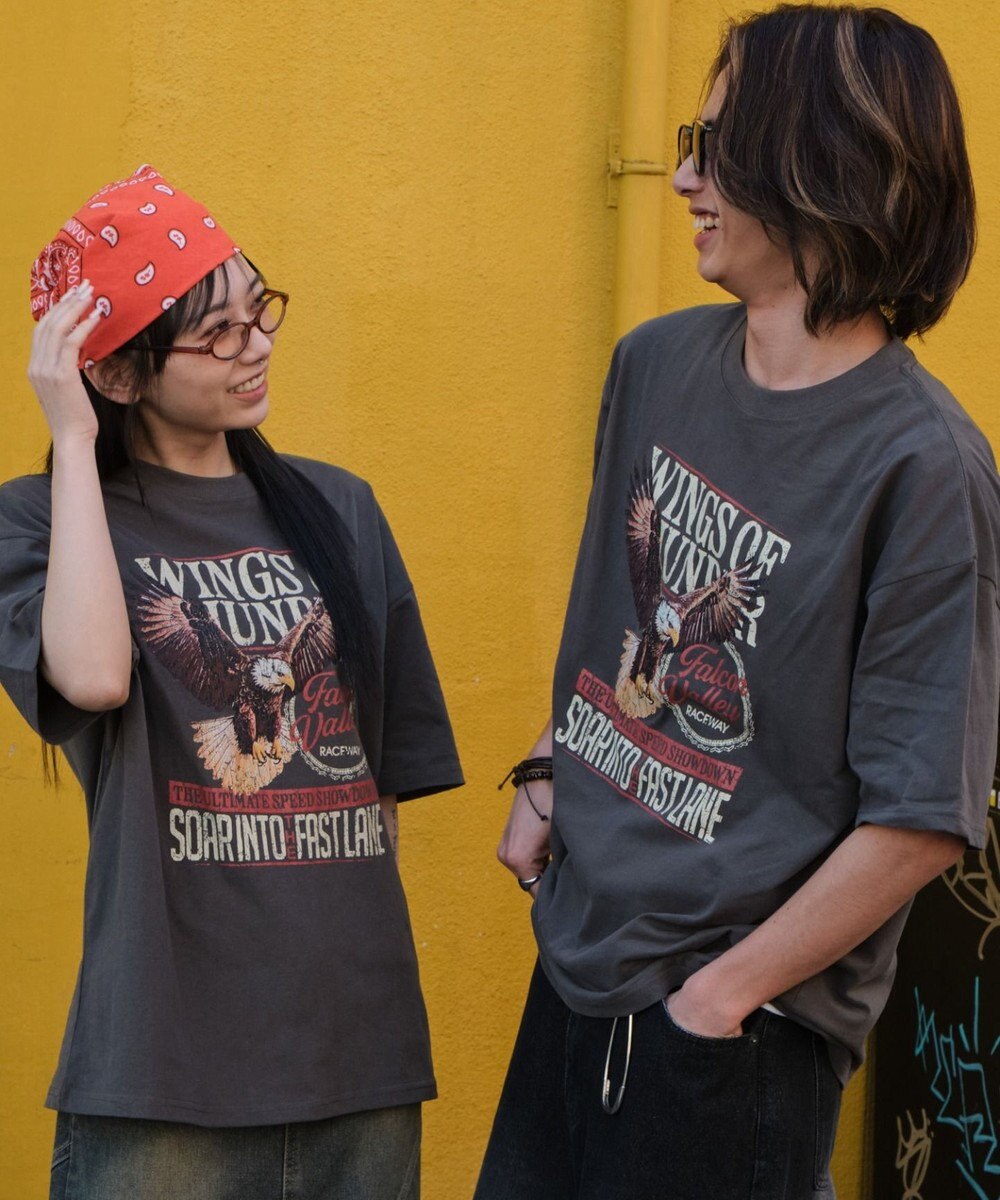 WEGO 【ユニセックス着用ITEM/SMLサイズ展開】ヴィンテージライクグラフィックT（SS） 