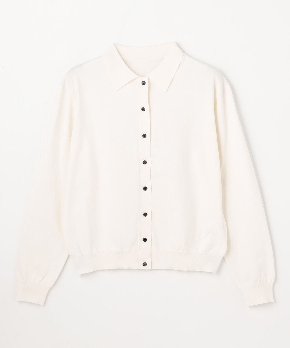 ANY L コットンブレンドポロカーデ 