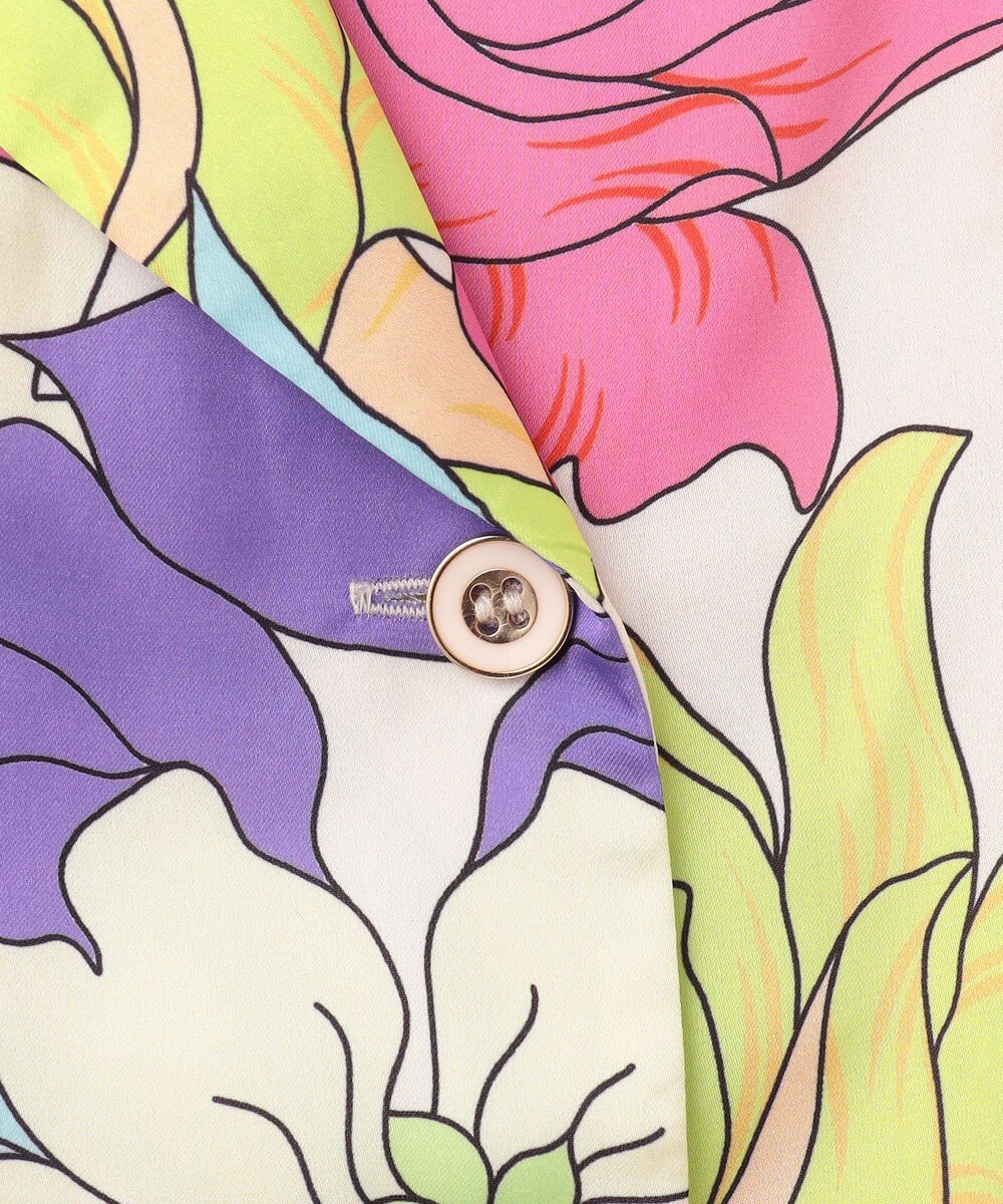 GRACE CONTINENTAL フラワープリントテーラーワンピース 