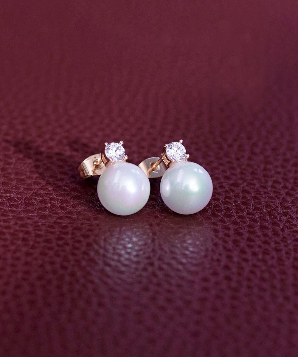 Tiaclasse 【選べる2TYPEデザイン】【金属アレルギー対応】 【養殖パール】  ワンポイントパールピアス＆イヤリング 