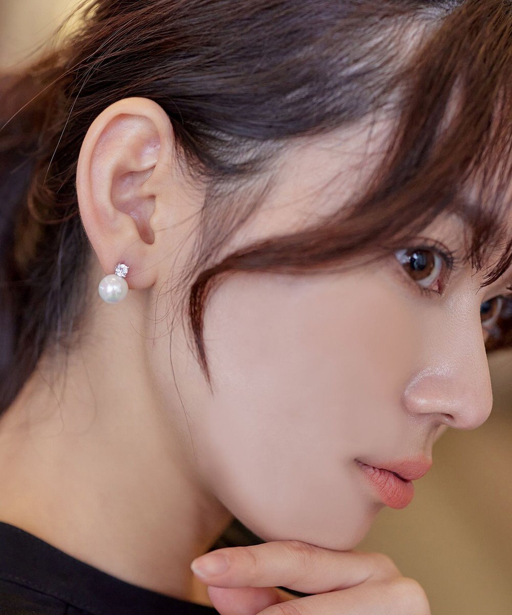 Tiaclasse 【選べる2TYPEデザイン】【金属アレルギー対応】 【養殖パール】  ワンポイントパールピアス＆イヤリング 