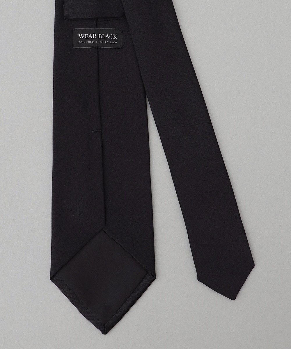 GOTAIRIKU 【WEAR BLACK】フォーマル用_サテン無地 ネクタイ 