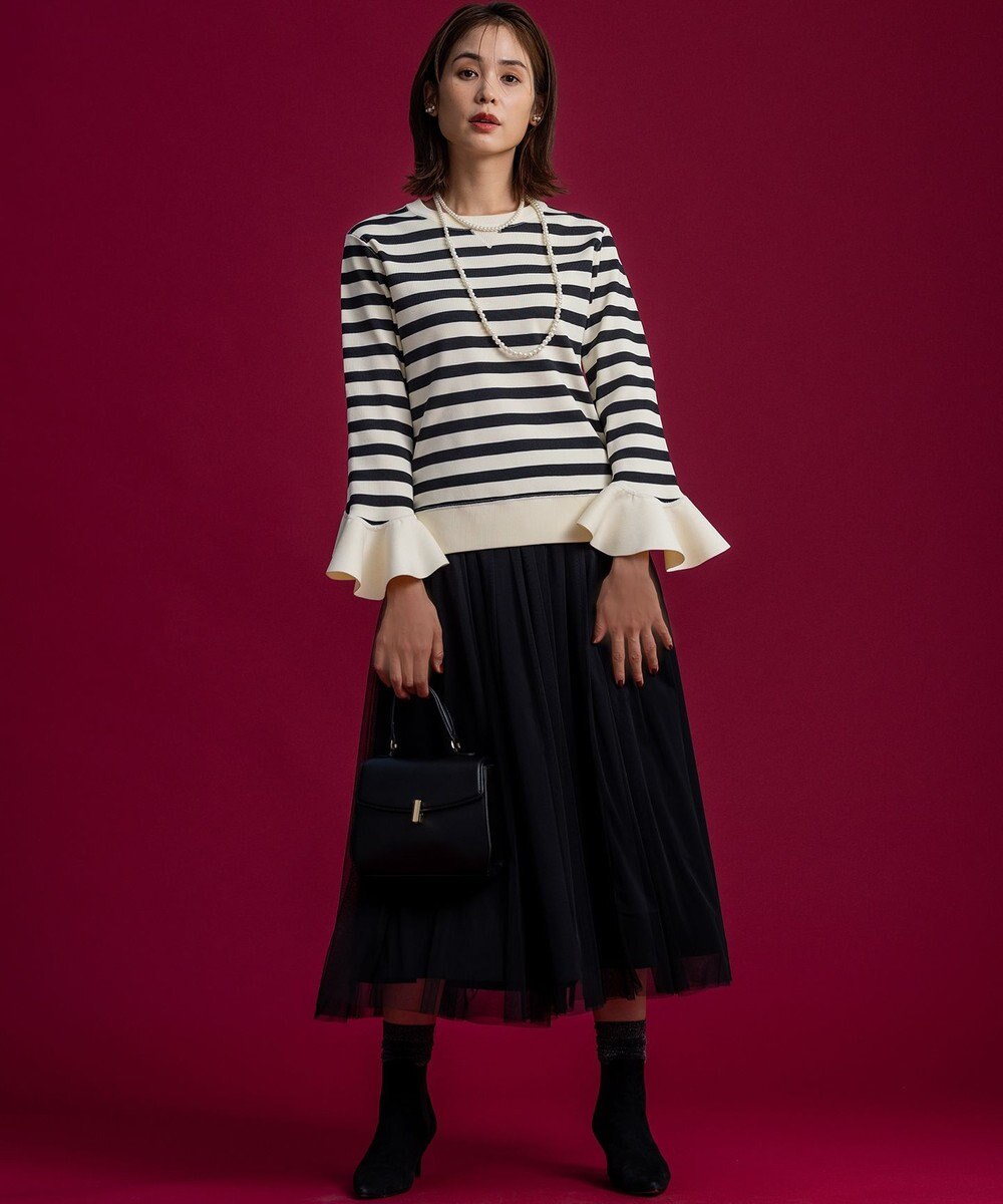 組曲 【組曲×setsuko sagittaire】スウェットライクニットプルオーバー 