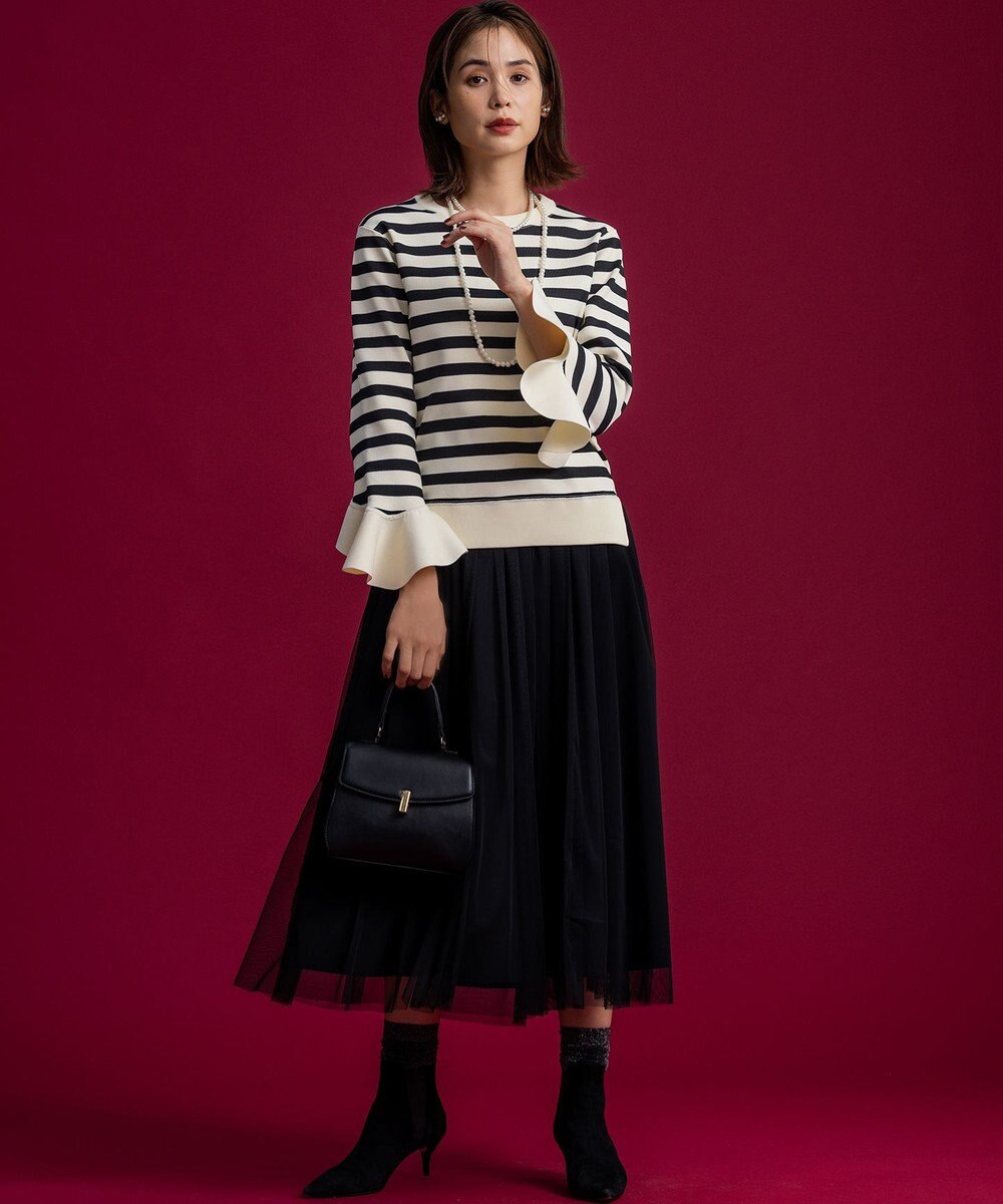 組曲 【組曲×setsuko sagittaire】スウェットライクニットプルオーバー 