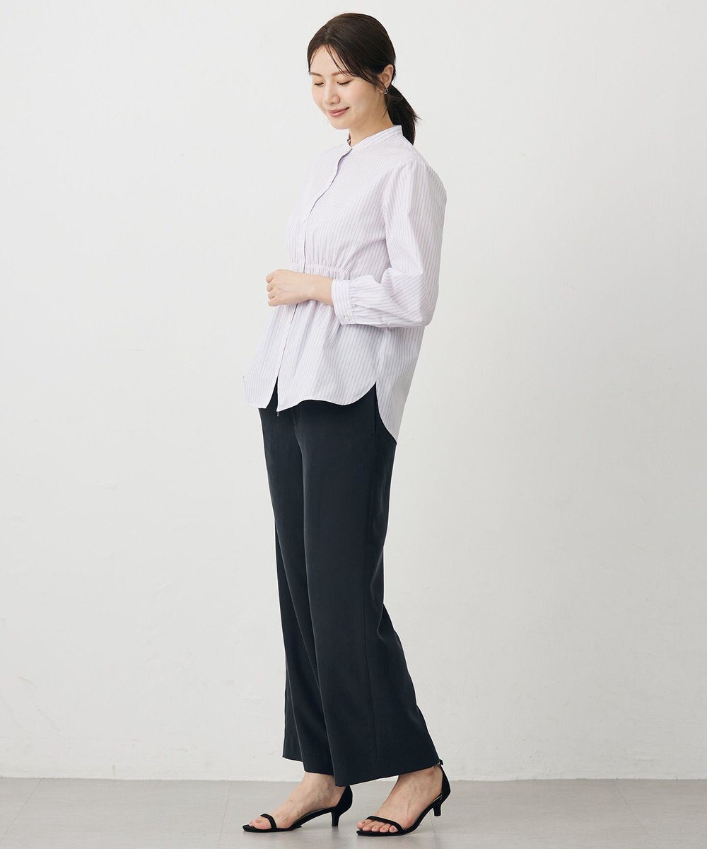 J.PRESS LADIES 【WEB限定】ストライプ シャーリング ブラウス 
