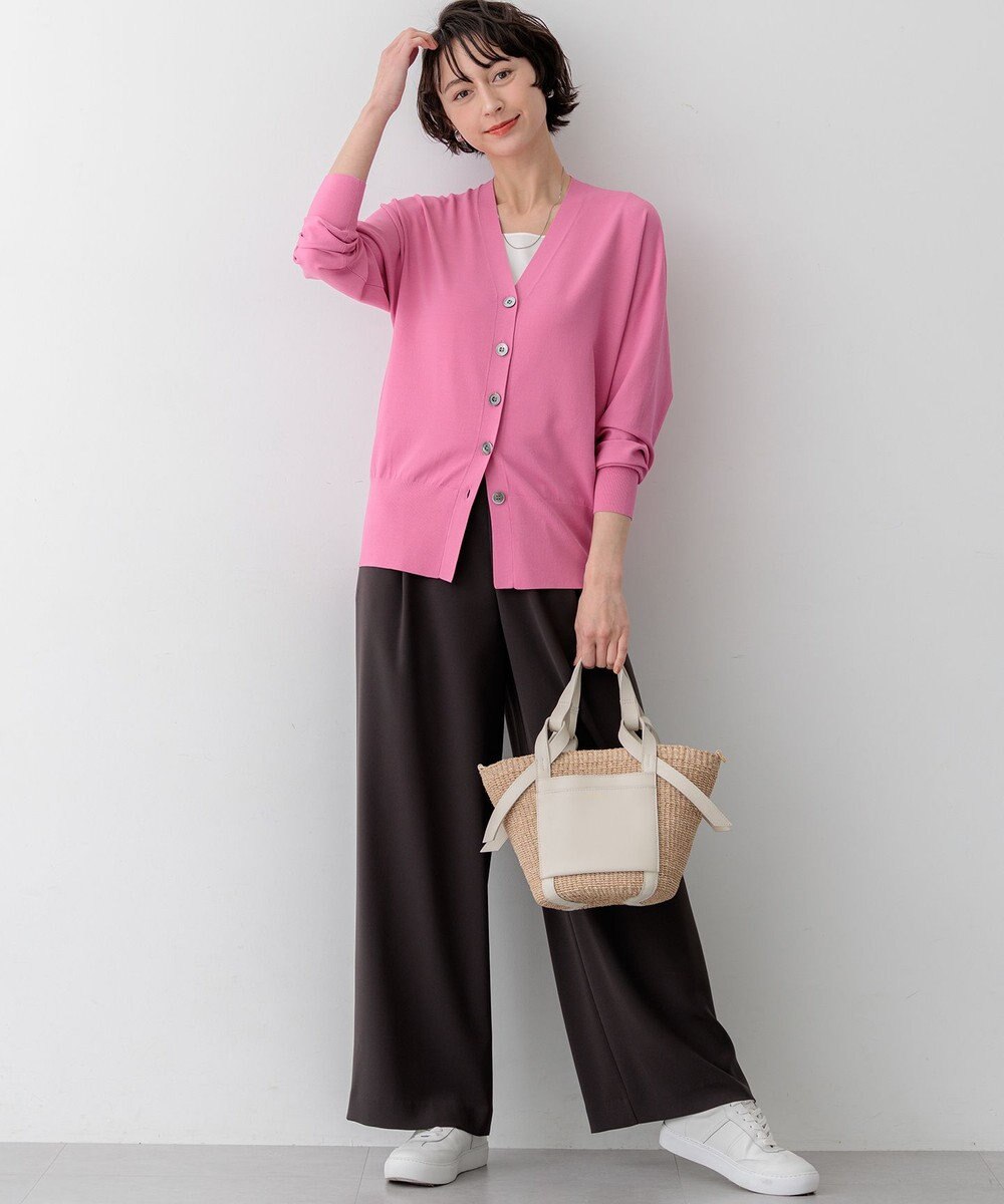 23区 【WEB&一部店舗限定】ストレッチジョーゼット ワイドパンツ 