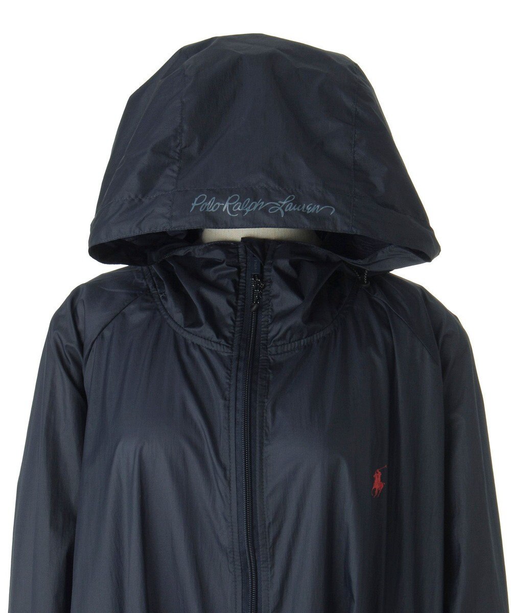 MOONBAT POLO RALPH LAUREN(ポロ ラルフローレン) ポロポニー レインコート ライトウェイト レインポンチョ  無地 フード 収納袋 レディース 