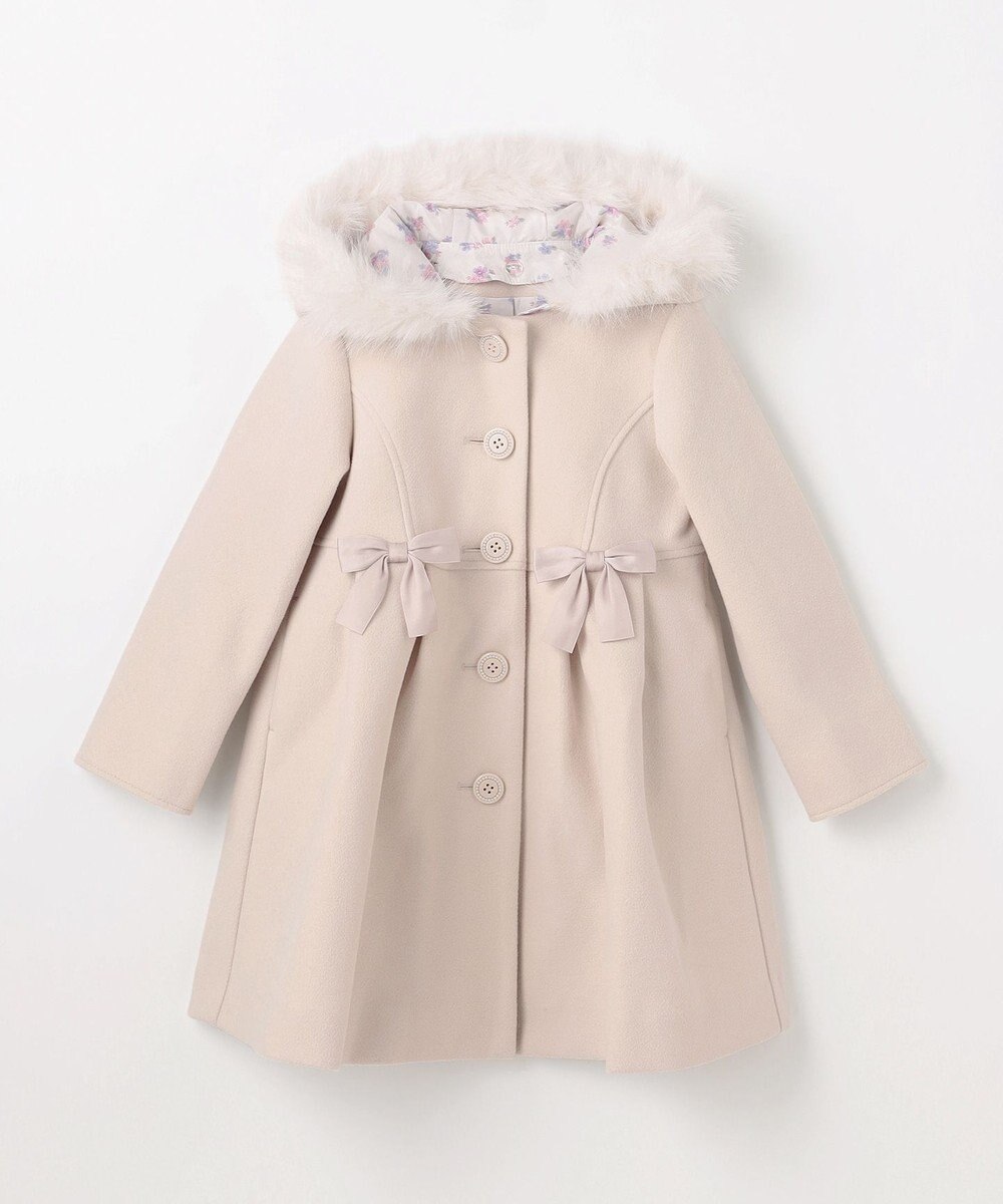 ANY KIDS 【フード取り外し可能】ウールライクコート 