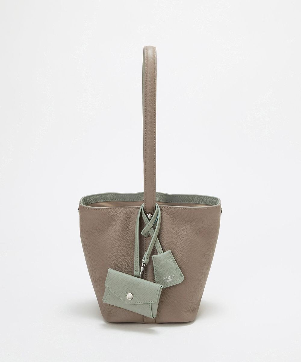 TOPKAPI 【Breath TOPKAPI】DUAL デュアル シュリンクレザー バイカラー 2way ワンハンドル ショルダーバッグ チャーム付き 