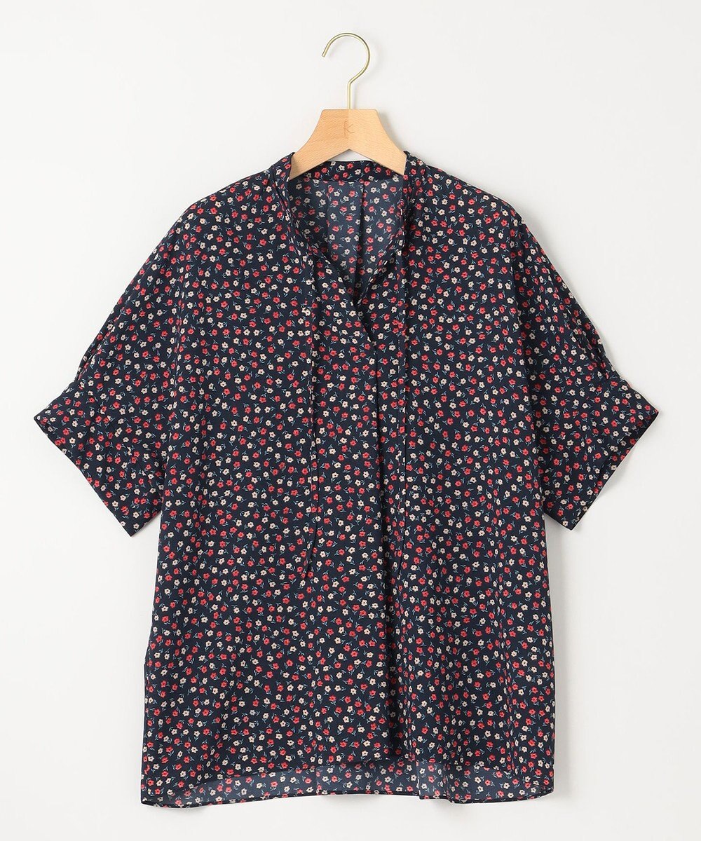 組曲 【洗える】プティフラワージョーゼットシフォン ブラウス 