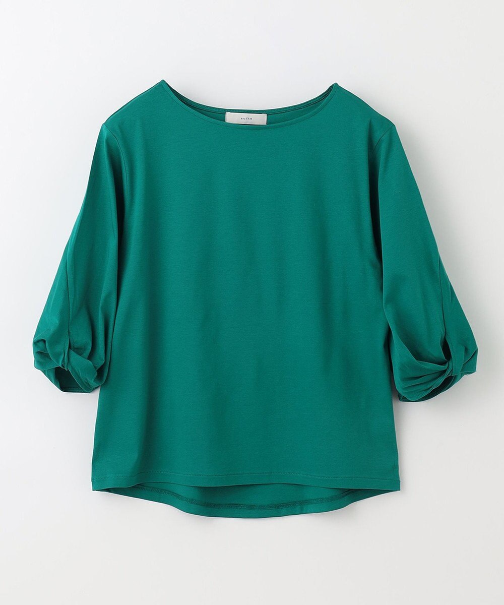ANY 【接触冷感】シルケットスムース ツイストスリーブトップス 