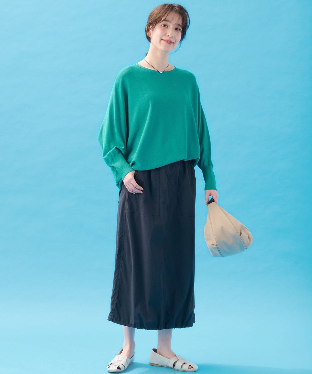 ANY 【洗濯機可/UVカット/接触冷感】クールタッチボクシーニット 