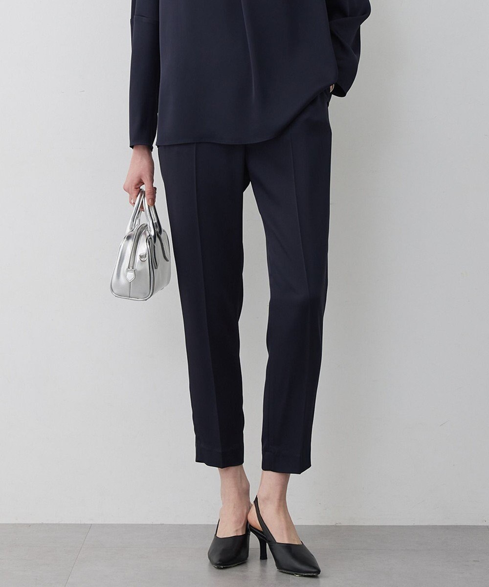 ICB アセテートダブルサテン スティックパンツ 