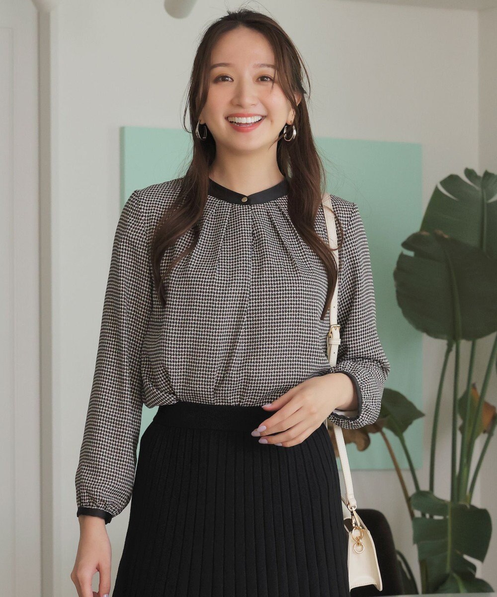 ANY SIS L 【裏起毛】エニポカ バンドカラー ブラウス 