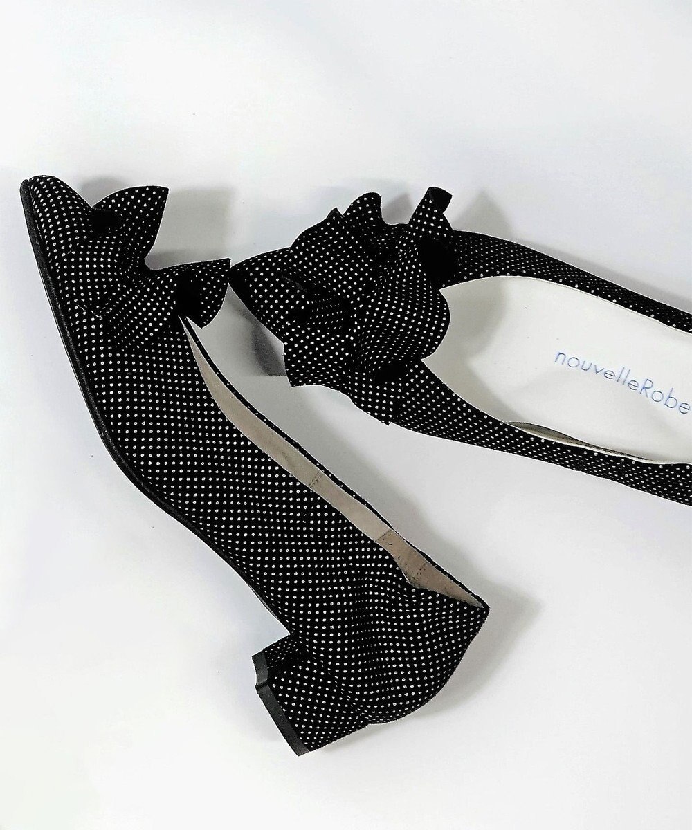 nouvelleRobe Oū 新色追加【本革・高反発】Ruffles ポインテッドトゥ ヒールパンプス 