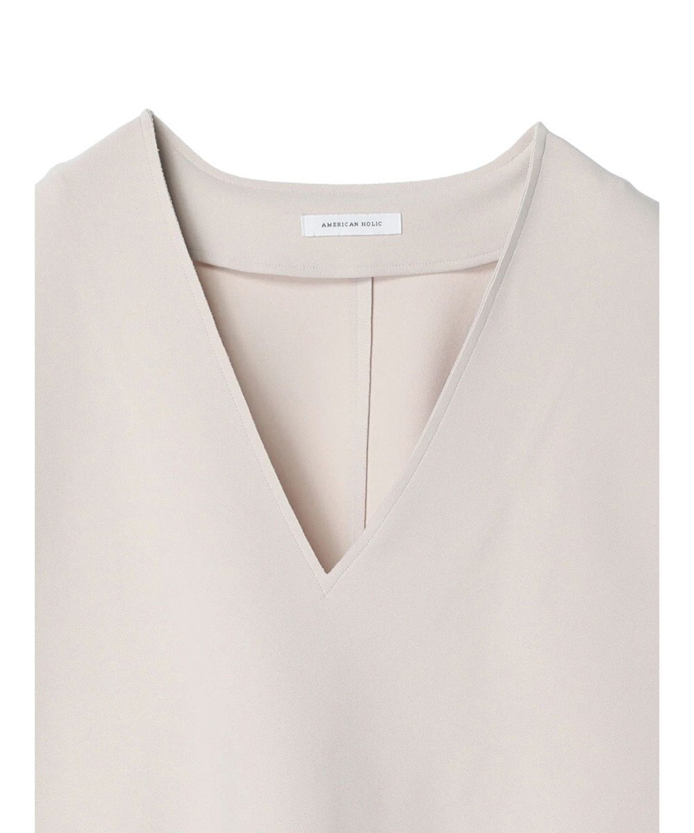 AMERICAN HOLIC クレープジョーゼットＶネックベスト 