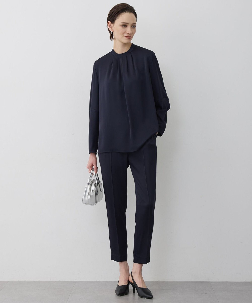 ICB アセテートダブルサテン スティックパンツ 