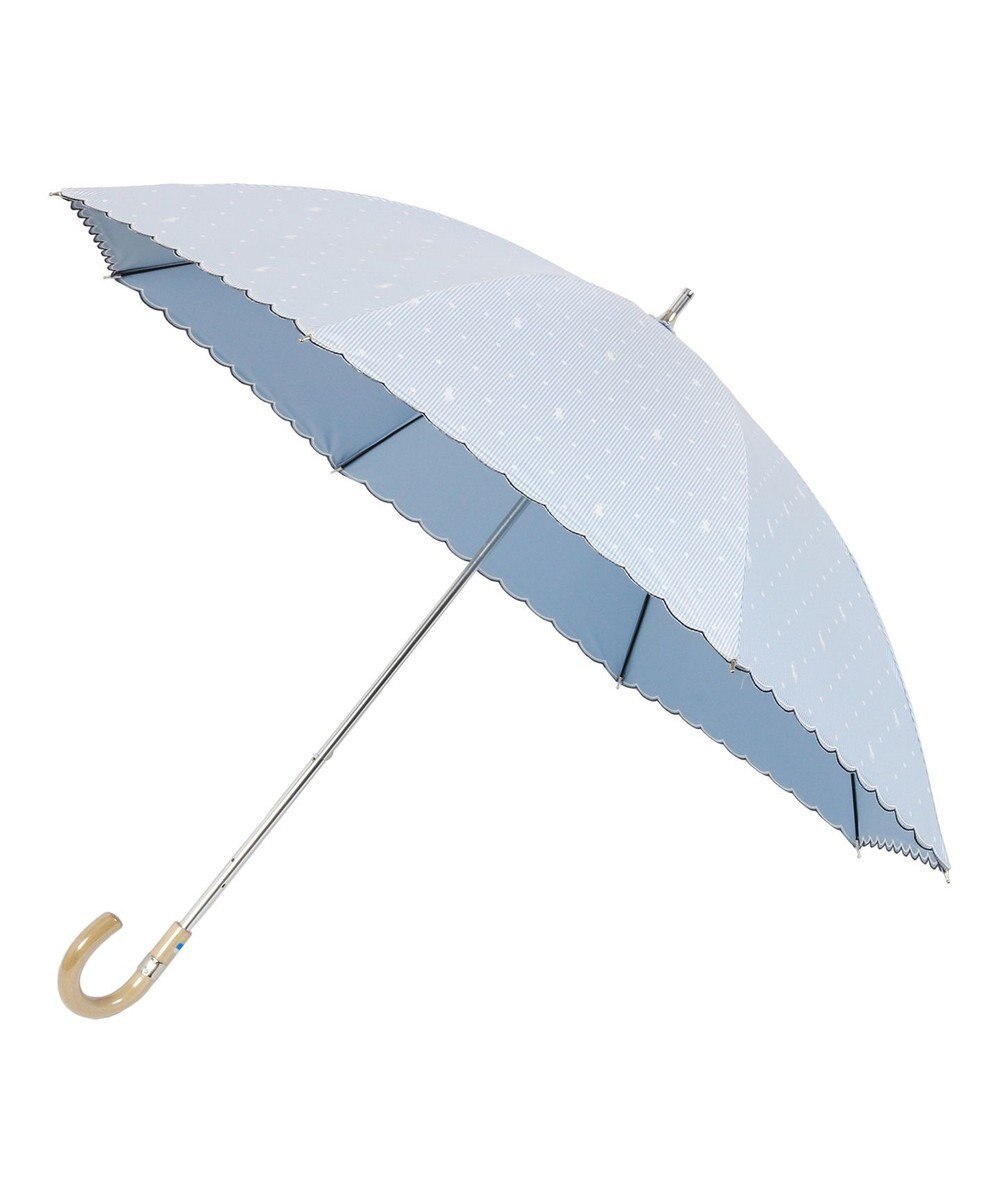 POLO RALPH LAUREN 晴雨兼用 長傘 ストライプドット 日傘 一級遮光 遮