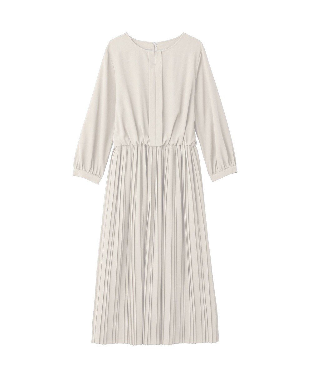 YECCA VECCA ジョーゼットプリーツワンピース 