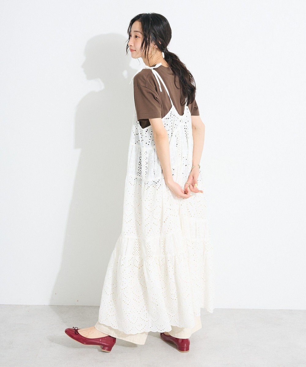 CRAFT STANDARD BOUTIQUE インド綿シフリー切り替えティアードキャミワンピース 