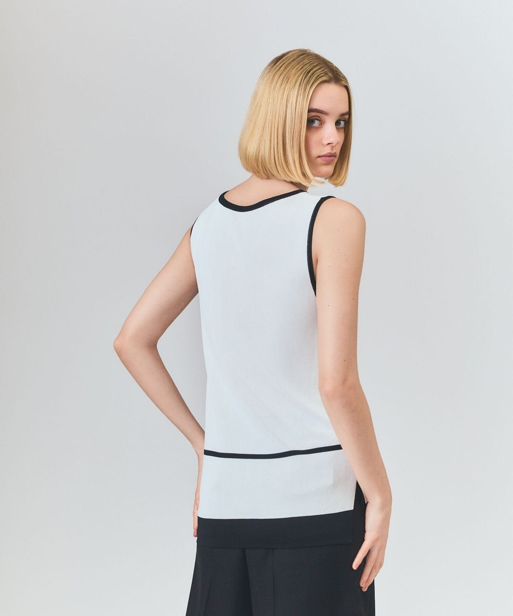 GRACE CONTINENTAL ラインニットノースリーブ 