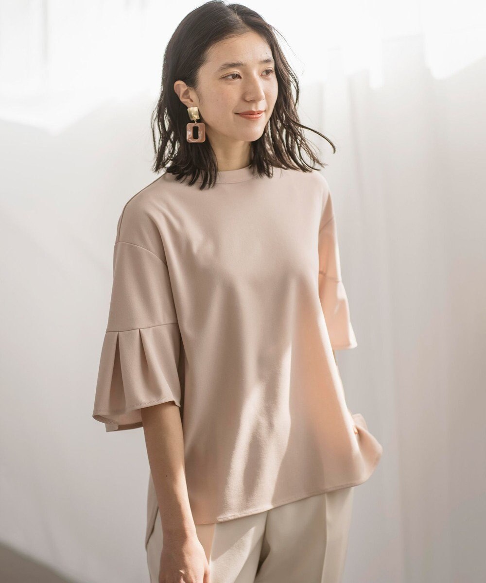 組曲 【UVケア・接触冷感】ライトアムンゼンジャージー袖フレア トップス 