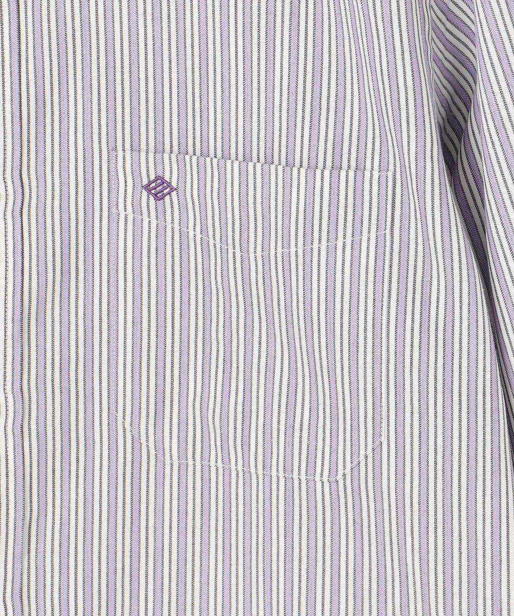 JOSEPH ABBOUD 【柔らか・光沢感】コットンビエラストライプ シャツ 