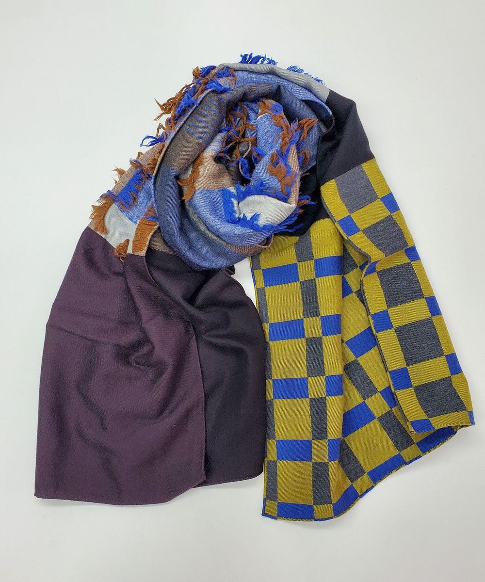 POLS ウールカットジャカードストール 