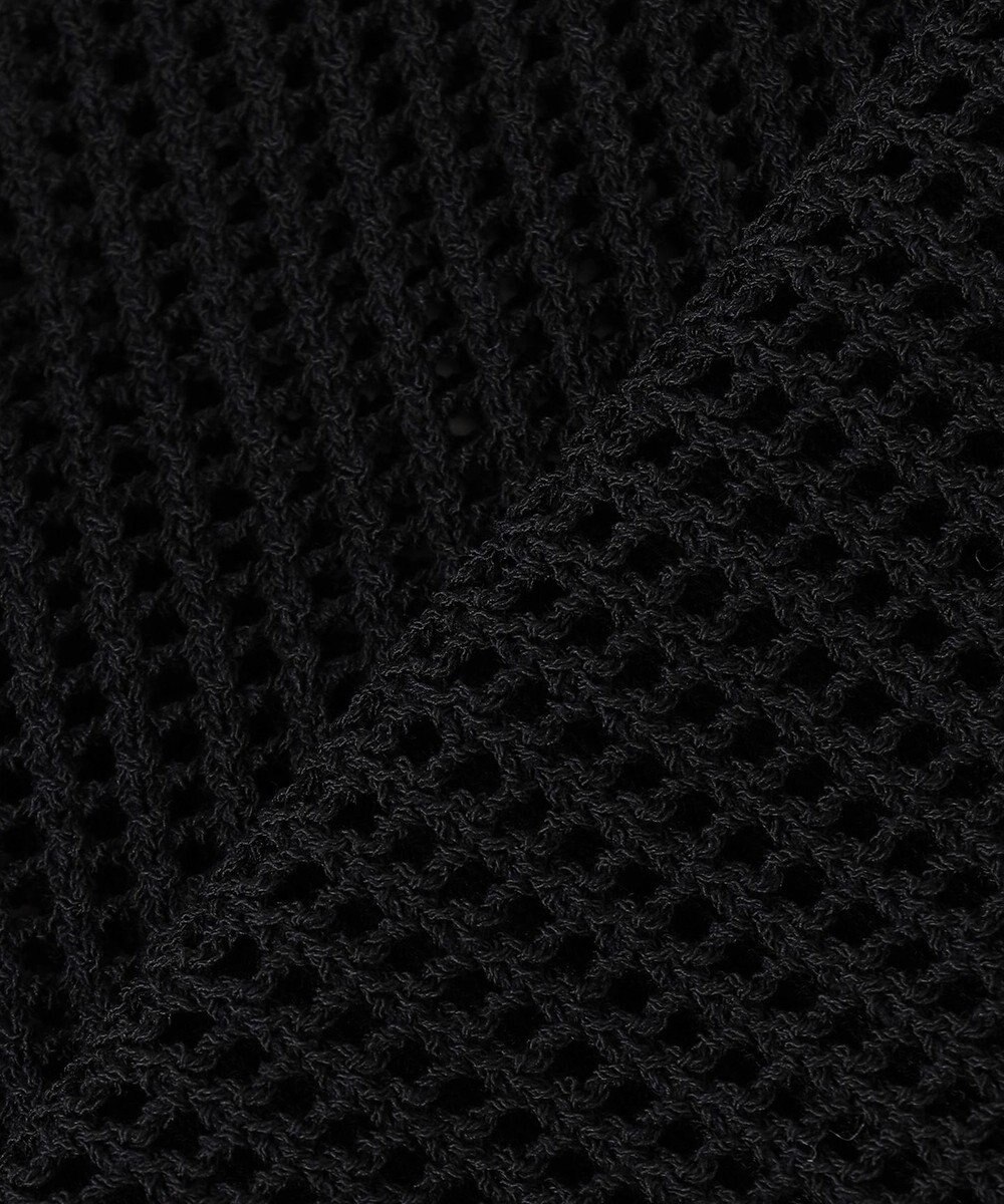 組曲 L 【先行予約・WEB限定・前後着用可】メッシュニット 襟付き半袖カーディガン 